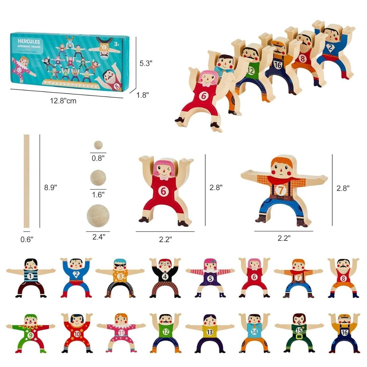 Hercules Wooden Jenga  Balancing Toy