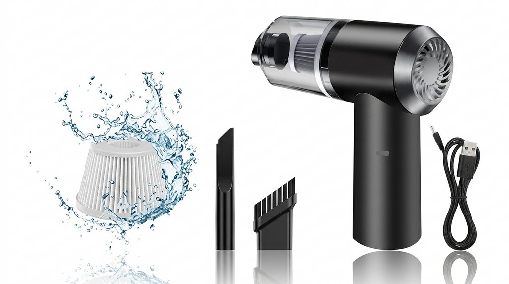 KEEP YOUR CAR & HOME SPOTLESS WITH OUR PORTABLE CLEANER!